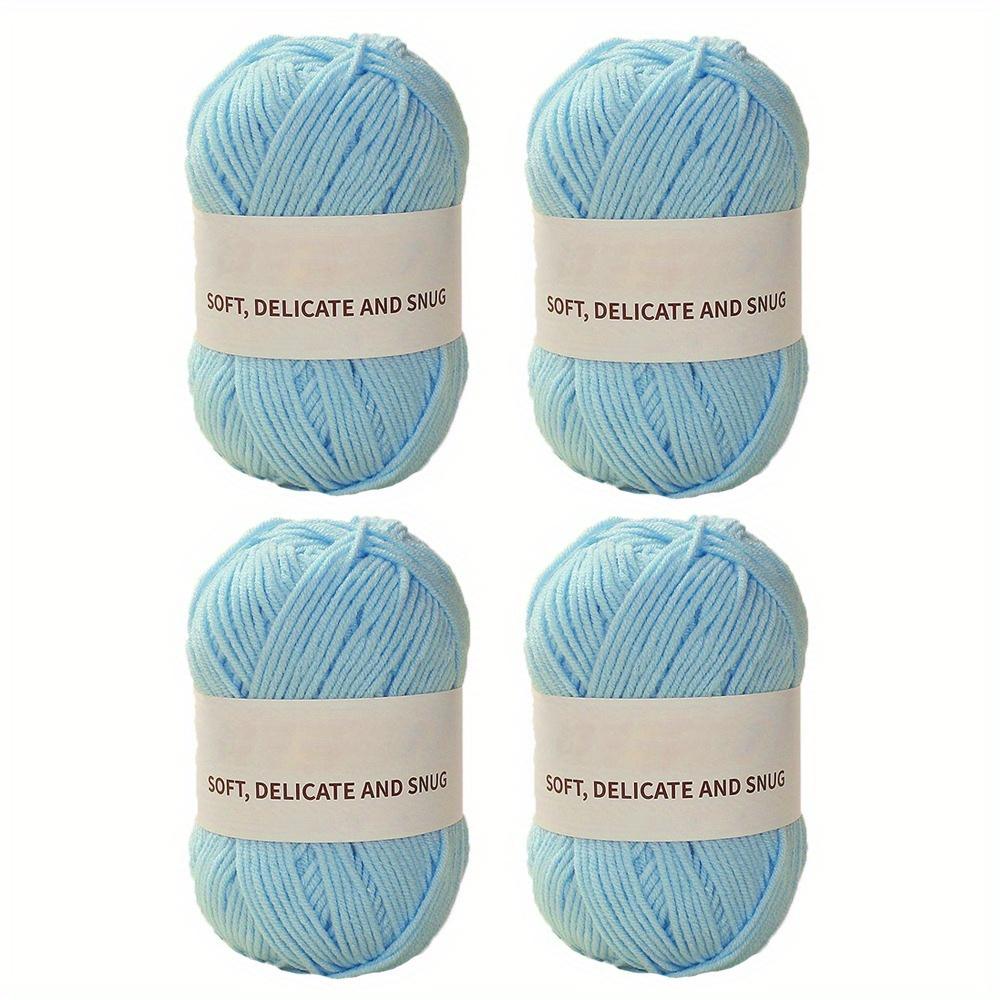 4pcs 4-Strands Multicolor Combed Yarn Bundle Soft Vibrant and Durable Material for DIY Crocheting Knitting Sweater Making Flower Crafting