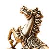 Brass Horse Figurine Chinese Feng Shui Small Sculpture for Desk Living Room Home Office