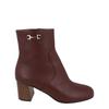 Otello Leather Booties Nebbiolo