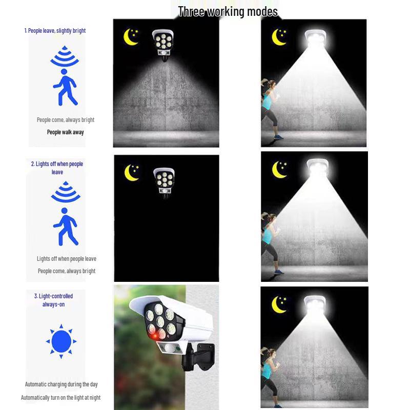 Smart Solar-Powered Outdoor Garden Lights with Motion Detection and Camera Design