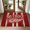 Detroit Red Wings Design Crystal Velvet Rug Soft Decorative Mat for Bedroom Entrance