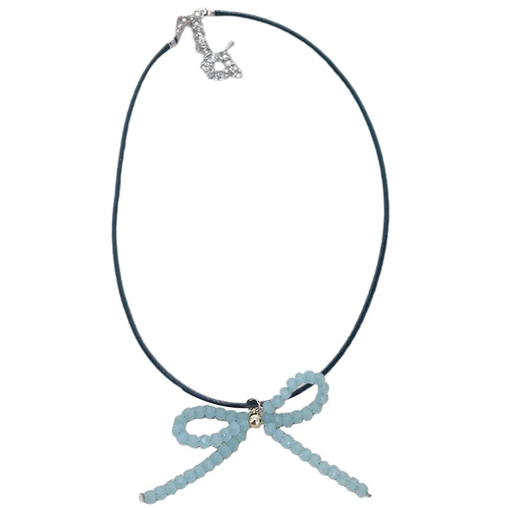Elegant Bowknot Necklace Unique Perals Bowknot Pendant Clavicular Chains Accessories Perfect for Parties and Weddings