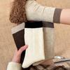 Women's Autumn and Winter Thickened Warm Color Contrast Wool Drum Pile Socks