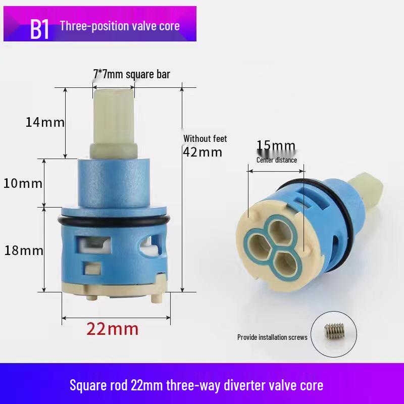 Ceramic Hot/Cold Faucet Cartridge Kit for Kitchen, Basin, and Shower Repair