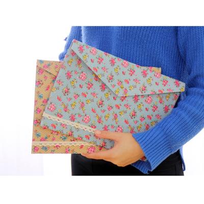 Bolsa para archivos de documentos, bolsa de prensa de tela Floral, papelería, escuela, oficina, Escolar, 1 ud.