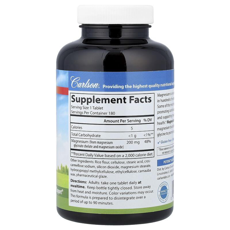 Magnesium Glycinate, 200 mg, 180 Tablets