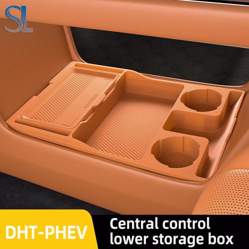 For GWM WEY 07 DHT-PHEV 2025 2026 Storage Box Center Armrest Hidden Box Cup Holder Organizer Interior Accessories