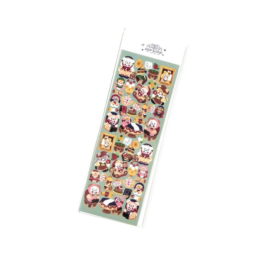 Korean Popular Cartoon Animal Sticker Ins Korean Laser Cute Creative Hand Account Goo Card Sticker