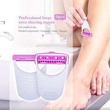SEAHAVEN Hair Removal Razor Disposable 6 Blades Body & Bikini Shaving Razor for Women