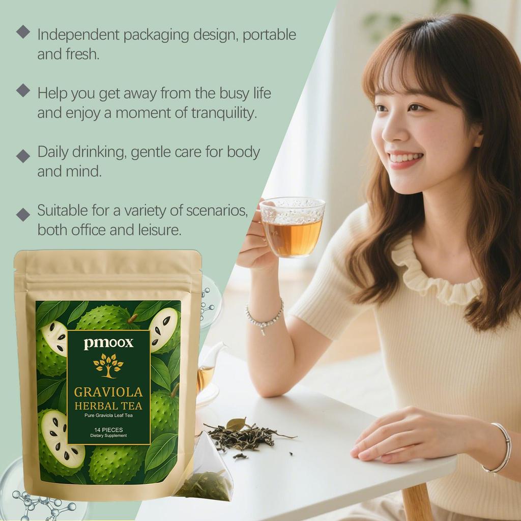 Herbal Soursop Leaf Tea, Natural Ingredients for Calmness & Daily Stress Relief