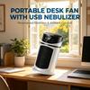 Ventilador de escritorio portátil con nebulizador USB para oficina y hogar