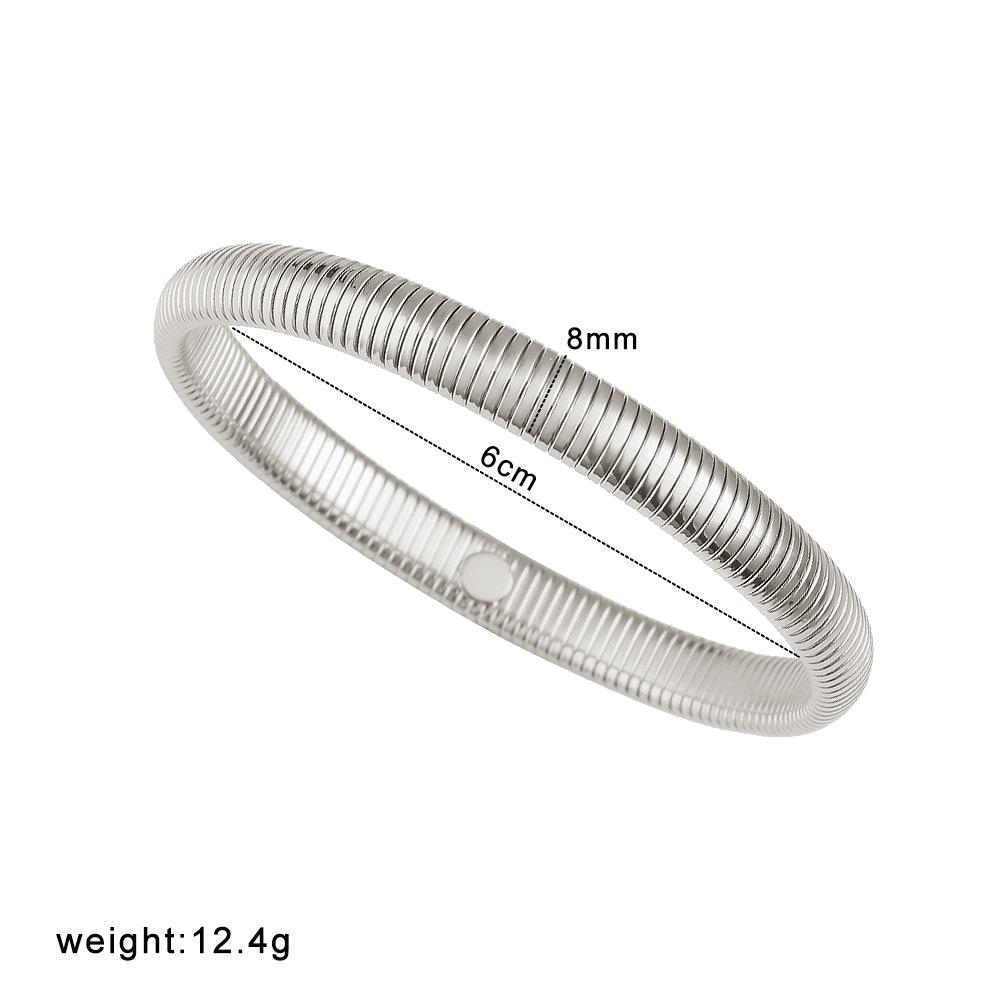 Handmade 18k Gold Plated Titanium Stainless Steel Elastic Bracelet