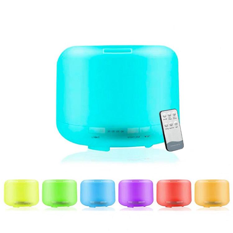 Difuzor și umidificator cu ultrasunete pentru aromaterapie MUJI 500ML, cu telecomandă și lampă cu uleiuri esențiale pentru casă sau dormitor.