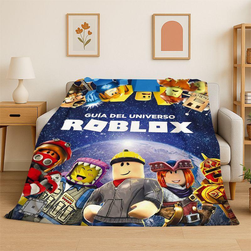 3D R-Robloxs Games Cartoon Soft Plush Blanket,Flannel Throw Blanket for Living Room Bedroom Bed Sofa Cover Picnic Office Gift