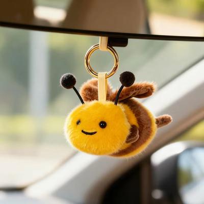 Soft Funny Keyring Cotton Animal Bag Pendant Lightweight Insect Series Plush Keychain  Kid