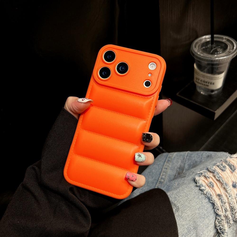 Giacca Piumino di Lusso Custodia Ammortizzante in TPU per iPhone 17 Air 16 15 Plus 14 13 12 11 X Pro Max 17ProMax Invernale Colorata Morbida Custodia Puffer