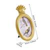 Desktop Photo Frame with Gold-Tone Finish, Ornate Crown Detail, Decorative Resin Picture Frame for Tabletop or Wall Mount Styling