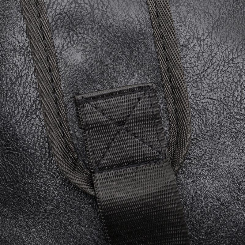 Simple and Fashionable Casual Solid Color PU Multifunctional USB Charging Zipper Man's Chest Bag Crossbody Bag for Commuting