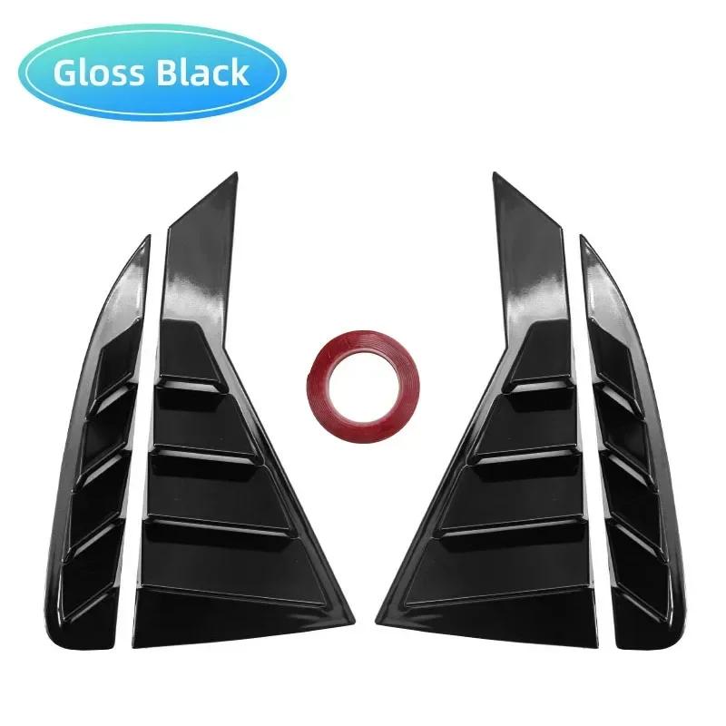 

Car Rear Louver Window Side Shutter Cover Trim Sticker Vent Scoop ABS Carbon Fiber Accessories Auto For KIA RIO K2 2011- 2015