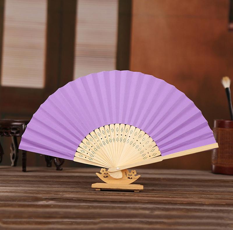 Folding Fan Hand Diy Chinese Folding Fan Wooden Bamboo Antiquity Folding Fan
