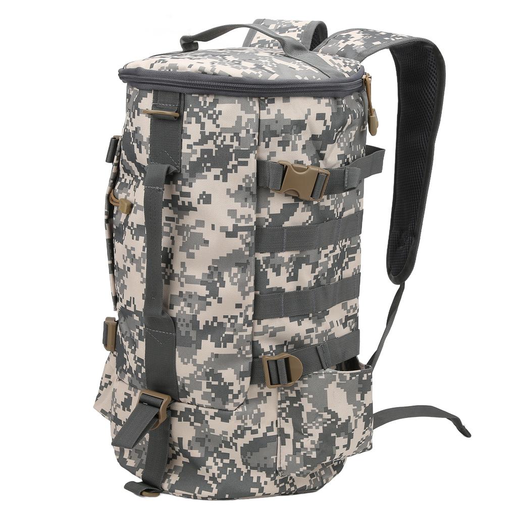 Fishing Gear Backpack Cylindrical Fishing Accessories Bag with Rod Holder for Outdoor Fishing
