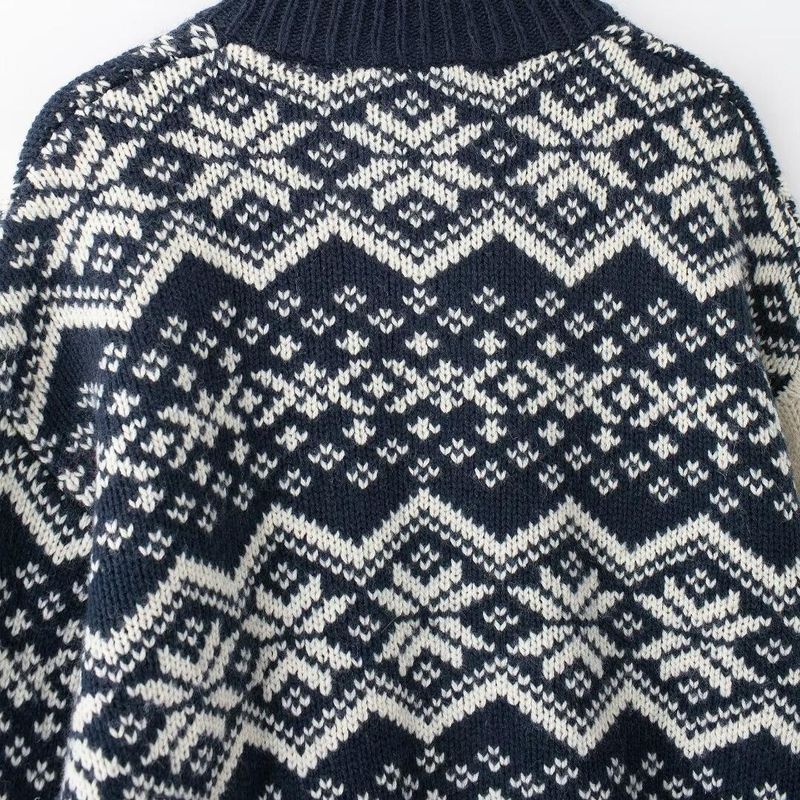 Kaslead New Arrival Women's Clothing Fashion Style Fashion Minimalist Eight-Strand Jacquard Knitting Outwear 5755120