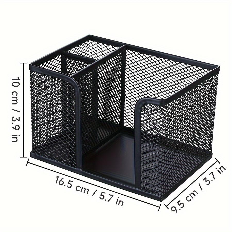 1pc Black Pen Holder Mesh Office Supplies Accessories Desk Organizer Home Office and School Pencil Organizer Makeup Storage Box