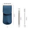 304 Stainless Steel Foldable Telescopic Straw with Brush - Outdoor Gift Tableware