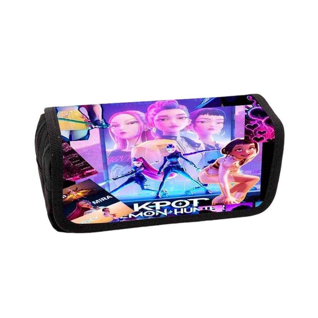 Pencil Case Pencil Case For Primary And Secondary School Students Water-Resistant Printed Cartoon Large Capacity Lid Pencil Case