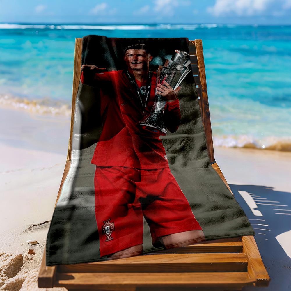 Cristiano Ronaldo Beach Towel Super Soft Microfiber Quickdry Fabric Comfortable Lightweight
