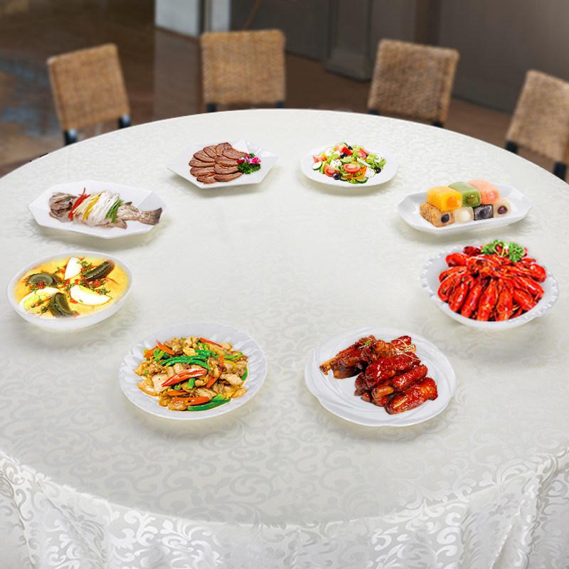Creative Pure White Irregular Ceramic Plate Set for Hotel & Home Tableware