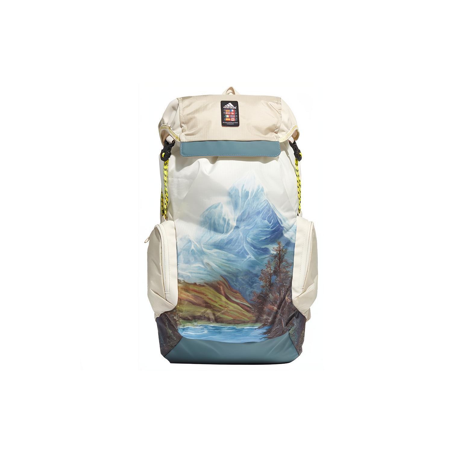 

Adidas Limited Edition Mountain Water Print Large Capacity Nylon Sports Camping Backpack Unisex Backpack Natural GH7213 Natural