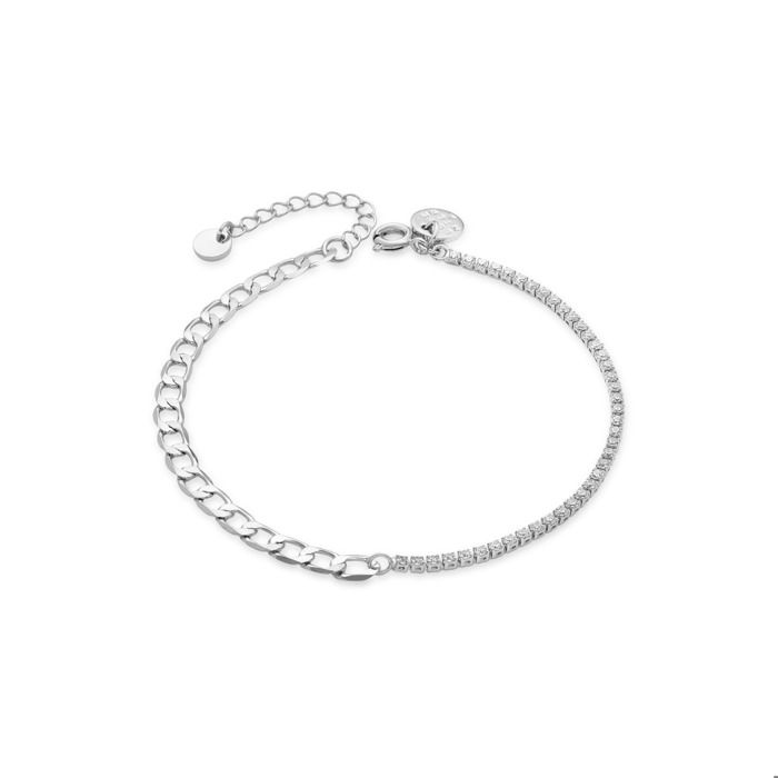 Bracelet - Luxenter - Nirik - Zircone Brillante - Plaqué Rhodium - 16cm + 3cm D'extension
