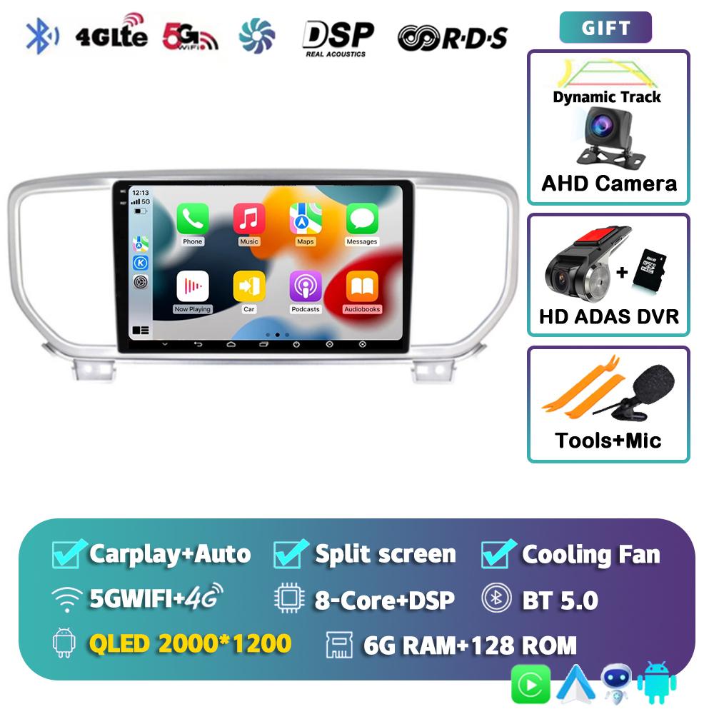 Android 14 Auto Carplay WIFI+4G Car Radio For KIA Sportage 4 KX5 2016 2017 2018 Navigation GPS Multimidia Video Player Stereo BT