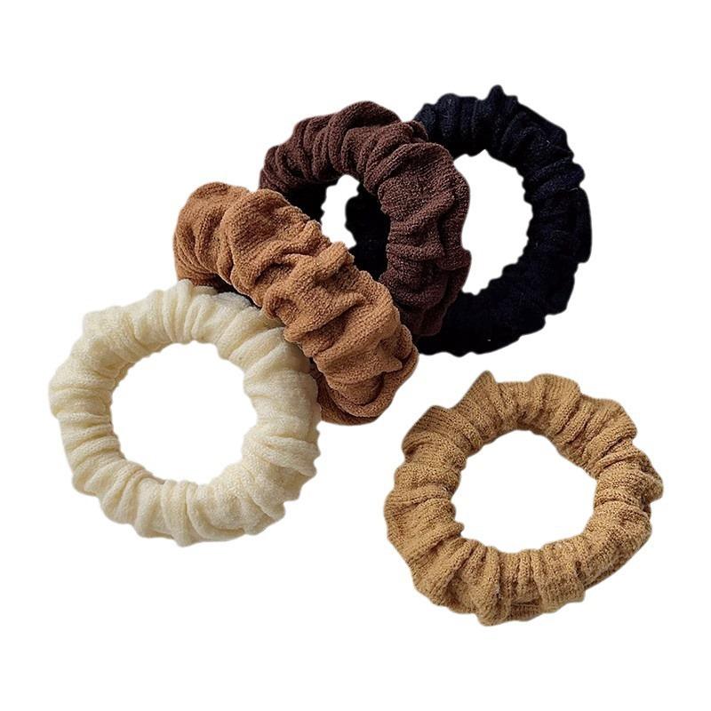 High Ponytail Ball Hair Ring Thick Headband Women's New Autumn and Winter High Elastic Durable Seamless Hair Rope Rubber Band