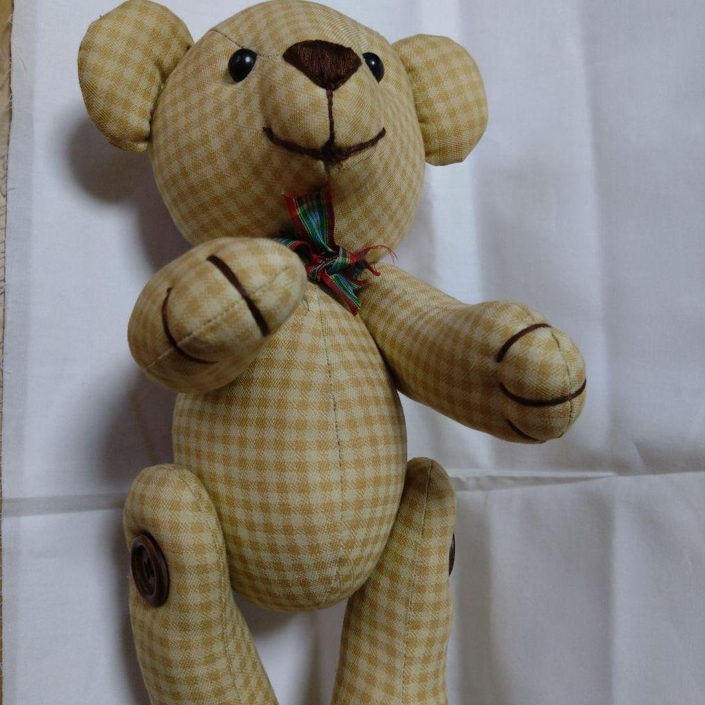 [USED] Handmade Teddy Bear. 30cm Tall. 100% Cotton.