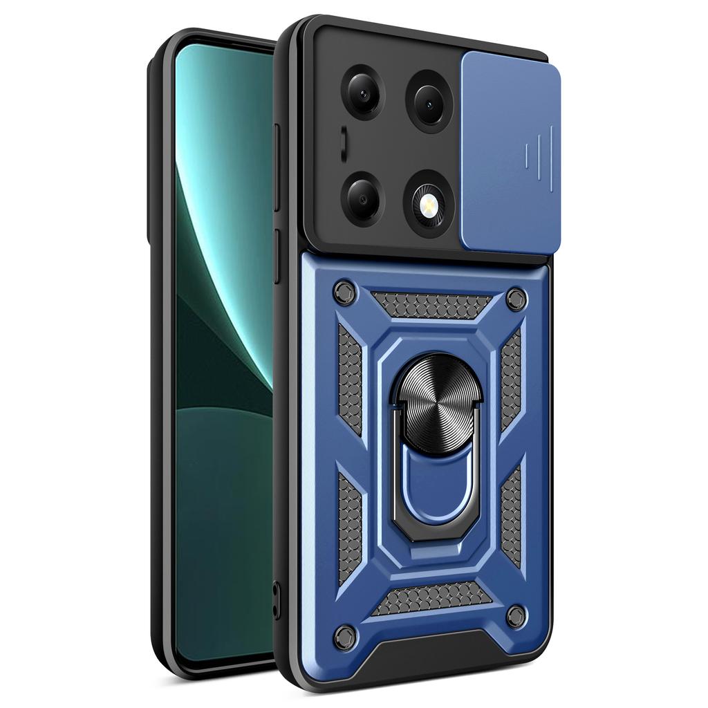 For Xiaomi Redmi Note 13 Pro 4G/Poco M6 Pro 4G Phone Case Slide Lens Guard Bump Proof PC+TPU Shell