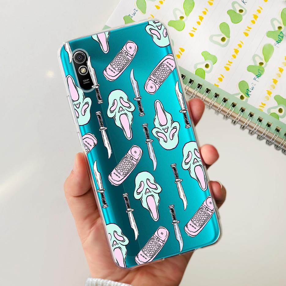 For Xiaomi Redmi 9A Case Redmi 9AT Stylish Painted Cover Clear Silicone Phone Case For Xiaomi Redmi 9A Sport Redmi9A T Soft Bags