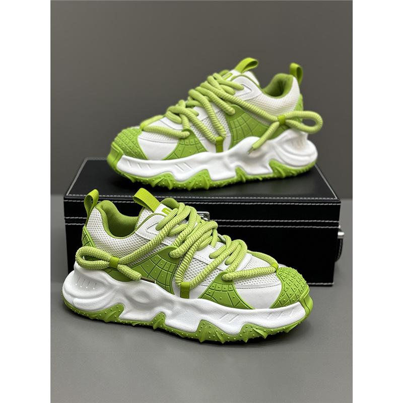 Scarpe casual traspiranti di alta gamma europee per primavera/estate, scarpe platform da papà, scarpe in mesh, cds