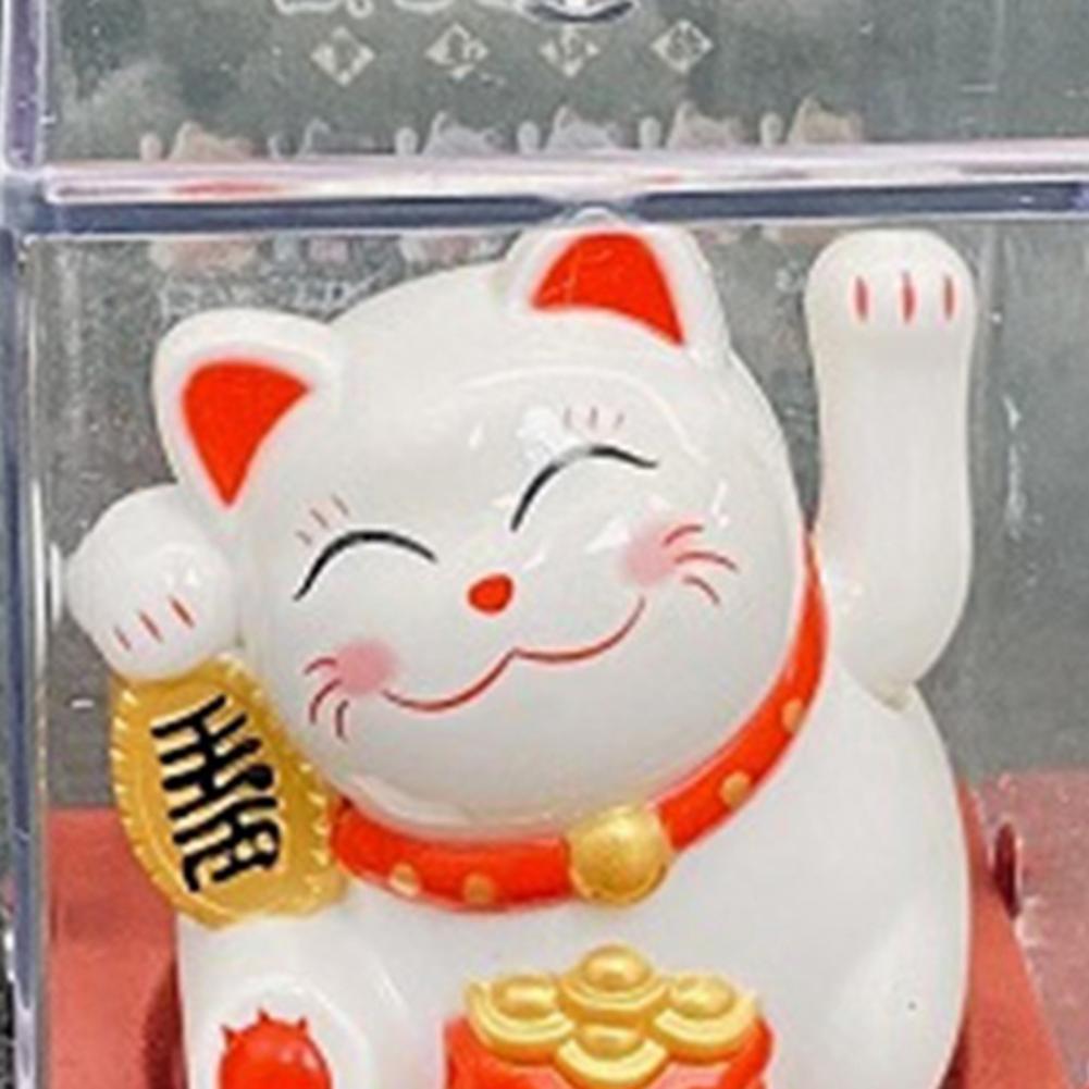 Vítejte Lucky Cat figurka Mávání třesoucí se rukou Čínský styl Lehká energie Fortune Cat Socha Bohatství Cat Kotě Fortune Desktop
