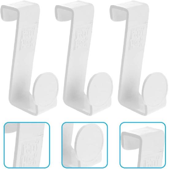3pcs Potty Hook Toilet Tank Hooks Potty Ring Hook Bathroom Wall Hangers Plastic Hanging Hook Punch Cabinet Hook for Hanging Training