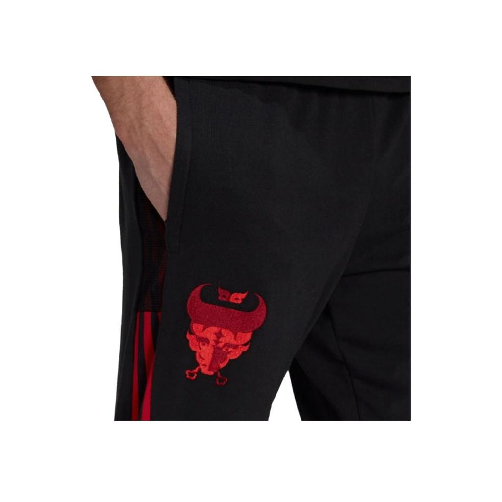 Adidas Bayern Munich Color Block Striped Embroidered Tapered Sports Pants Men Bottoms Black GK8630