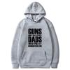 Vintage Printed Hoodie Guns Dont Kill People Dads With Pretty Daughters Do Pullover for Men Funny Cotton Men's Hoody