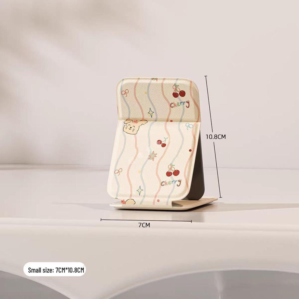 Compact High-Definition Folding Makeup Mirror - Portable, Standable, Handheld and Travel-Friendly.