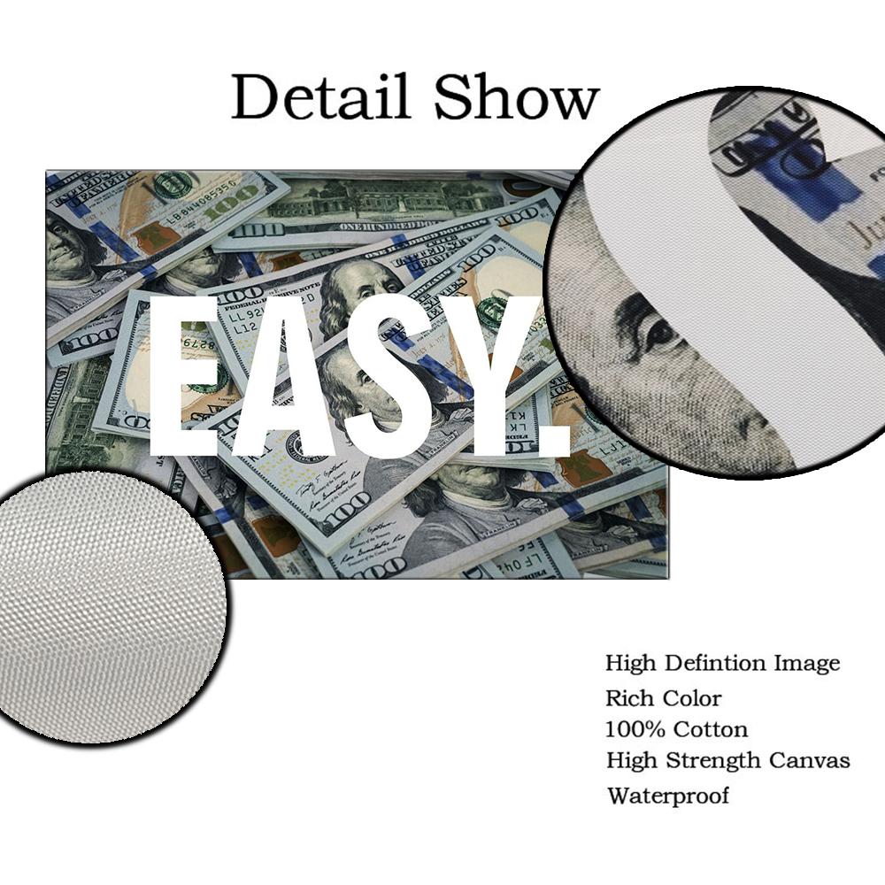 Money Photo Easy Sign Canvas Print Poster Modern Wall Art Trade Motivational Picture for Office Living Room Home Decor Cuadros