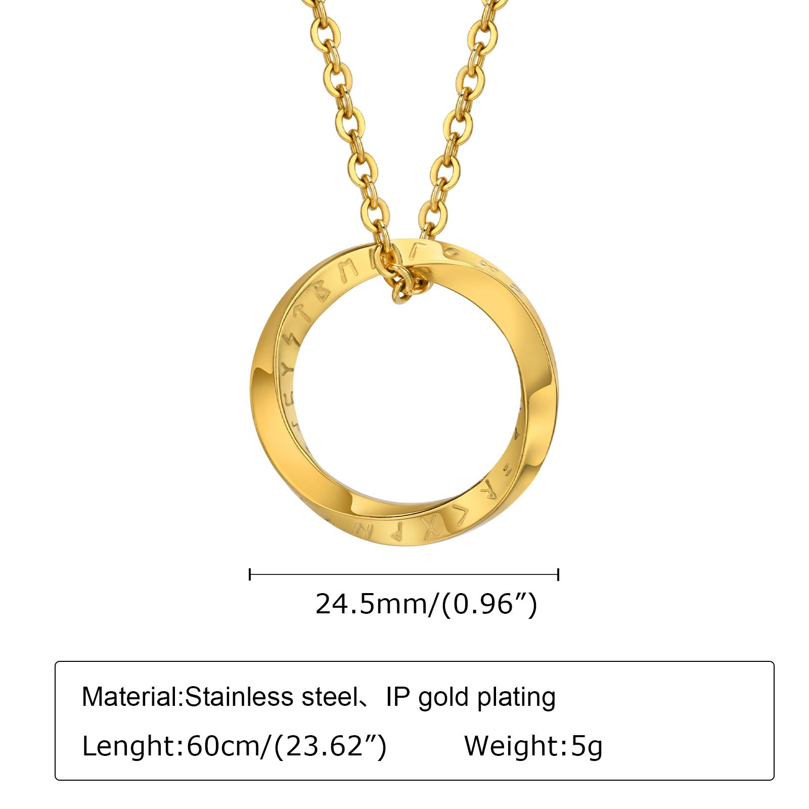 

Norse Viking Pendant Man Woman Necklaces, Men Twisted Stainless Steel Jewelry Triangle Charm Geometric Collar Party Gift