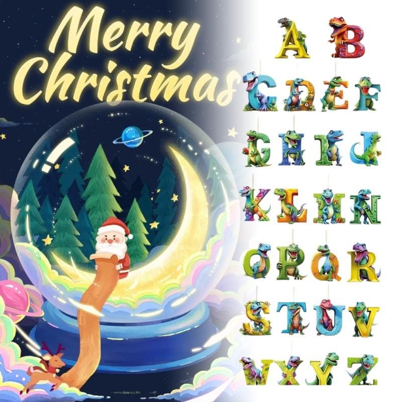 Colorful Acrylic Alphabet Letters Car Hanging Ornament For Christmas Home Decoration