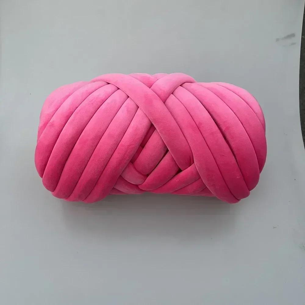 1KG Samt Füllung Chunky Riesen Garn 3cm Dick Handgemacht Wolldecke Linie DIY Handstricken Schal Garn Häkeldecke Teppiche