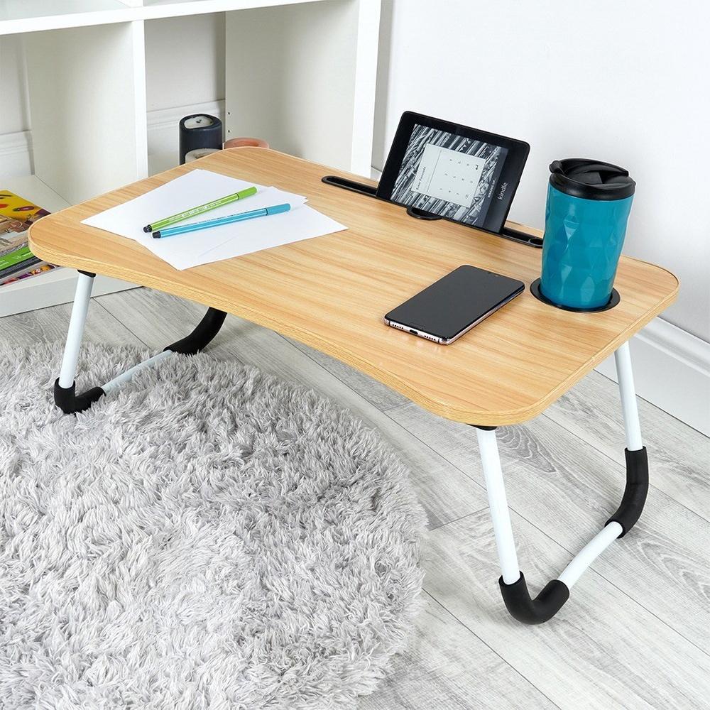 Large Laptop Table, Breakfast Tablet, Foldable Bed Tray Stand