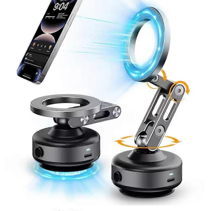 Magnetický držák telefonu X93 do auta pro Magsafe Skládací 360° rotace Silný magnetický vakuový elektrický adsorpční držák na smartphone Stojan pro iPhone